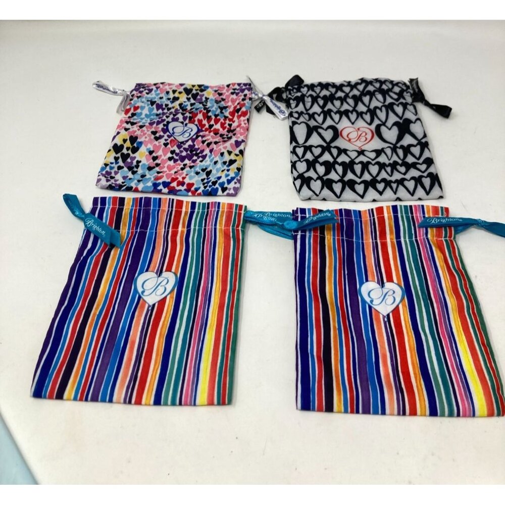 Brighton Drawstring Jewelry Bag Pouch - Lot of 4